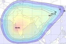 INSAT 3E C-band India Beam